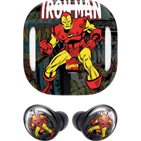 Marvel Classic Comics Iron Man Action Vintage Galaxy Buds Pro Skin